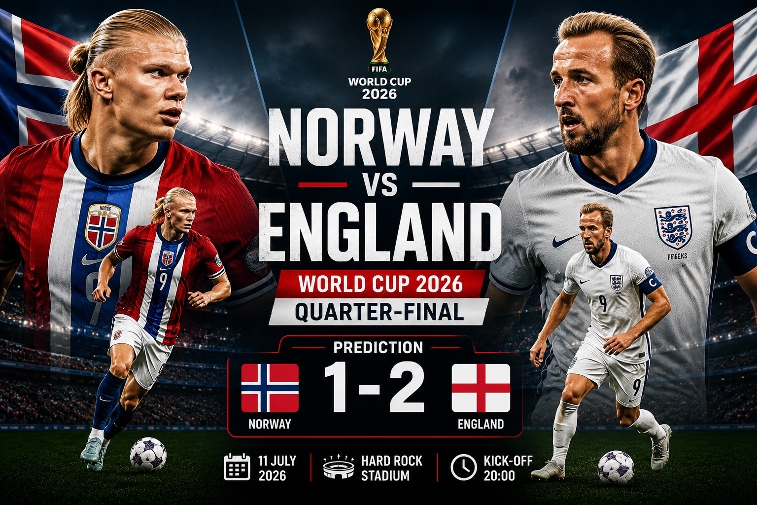 🇳🇴 Norway vs 🏴 England Preview & Prediction (World Cup 2026 Quarter-final)