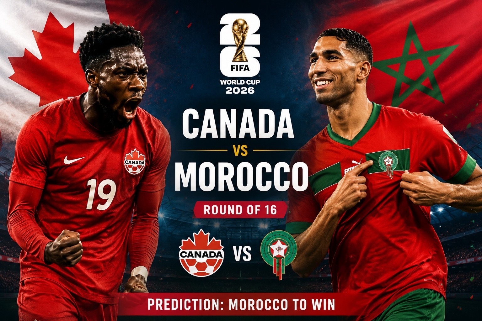 Canada vs Morocco Prediction | World Cup 2026 Round of 16