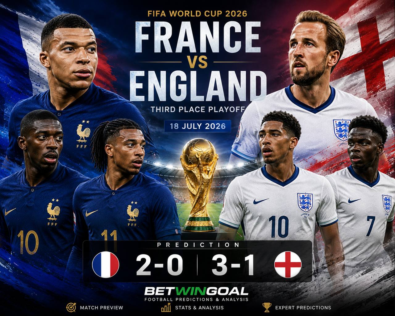 France vs England Preview & Prediction: Les Bleus to Claim Third Place at the 2026 FIFA World Cup