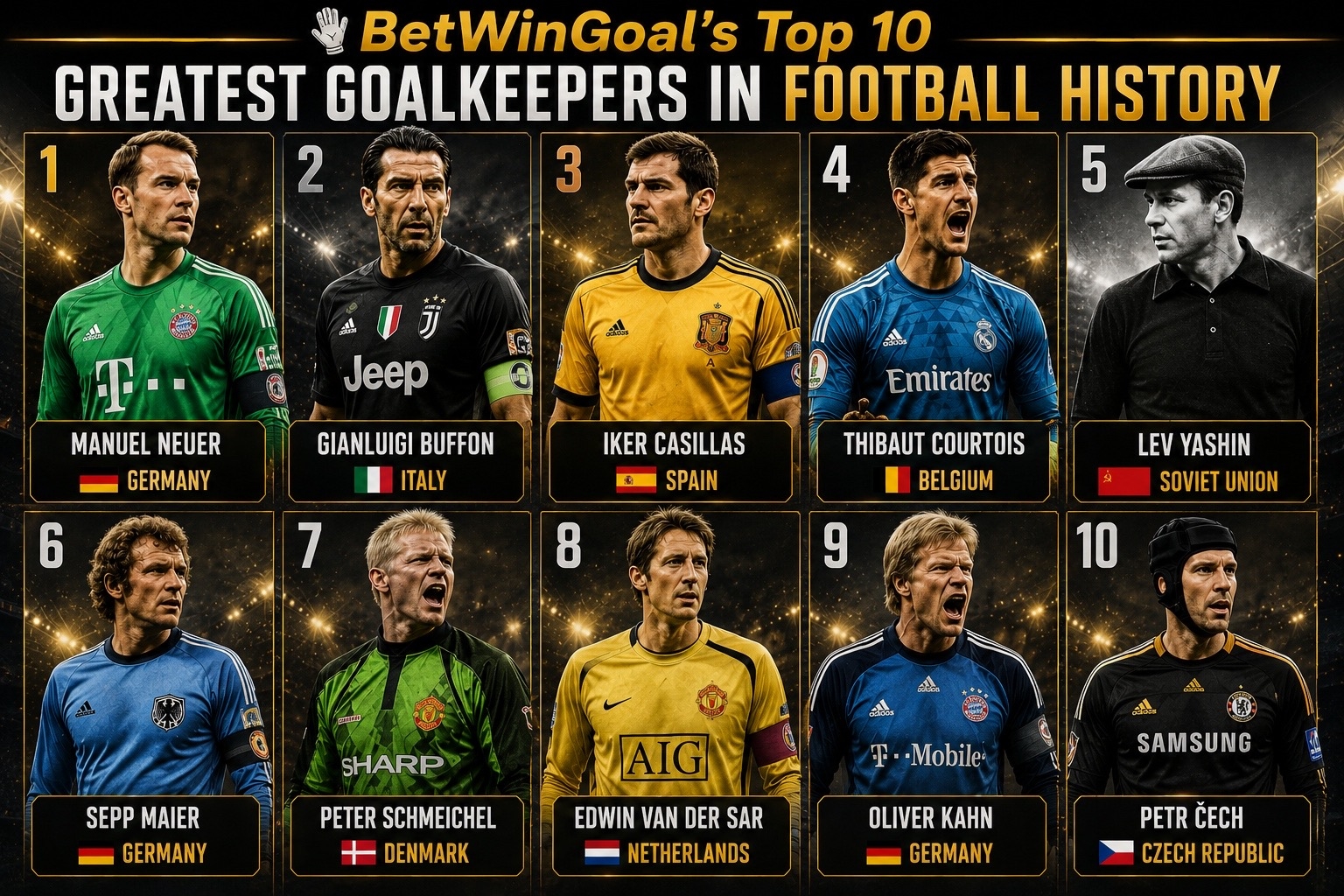 🧤 Top 10 Greatest Goalkeepers in Football History