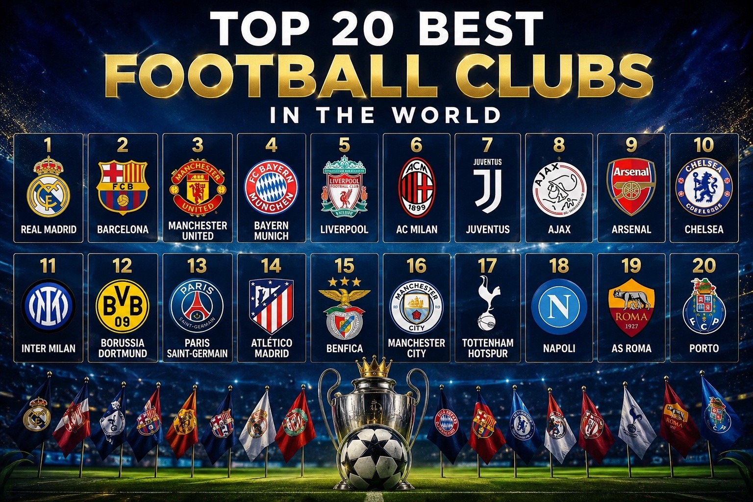 Top 20 Best Football Clubs in the World (2026 Ranking)